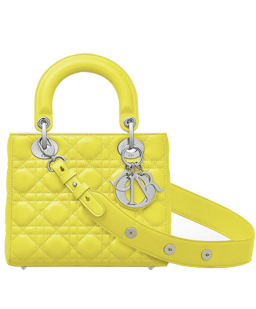 Christian Dior Lady Dior Lucky Badges Bag Yellow